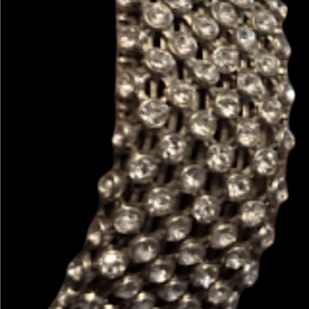 Art Deco Inspiration -  Vintage Silver & Rhinestone Bracelet - Picture 7 of 14